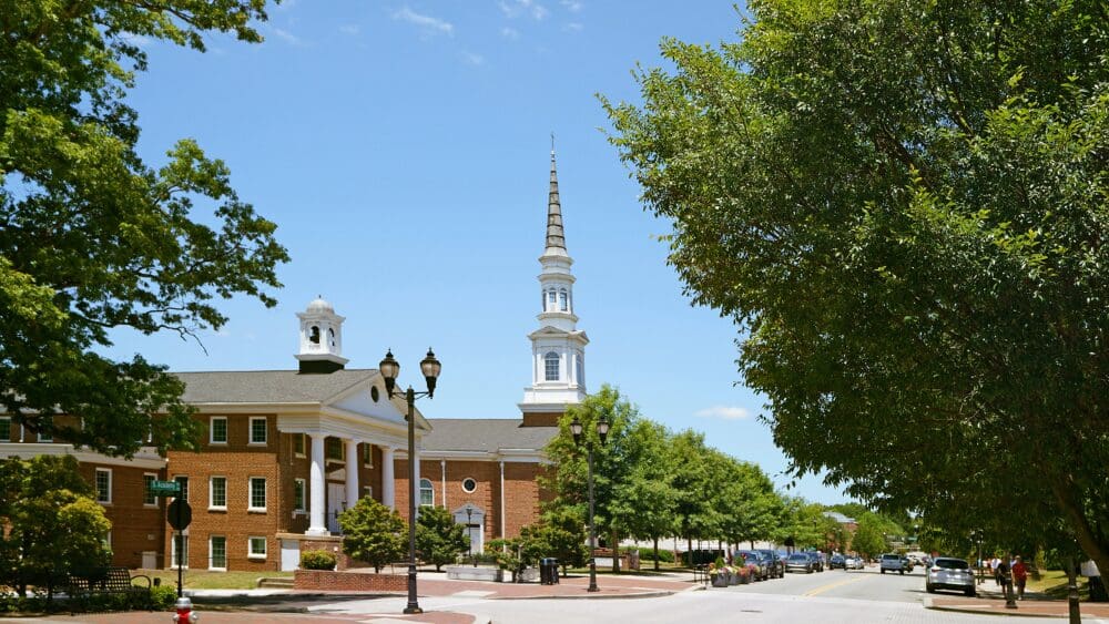 Academy St in downtown Cary, North Carolina