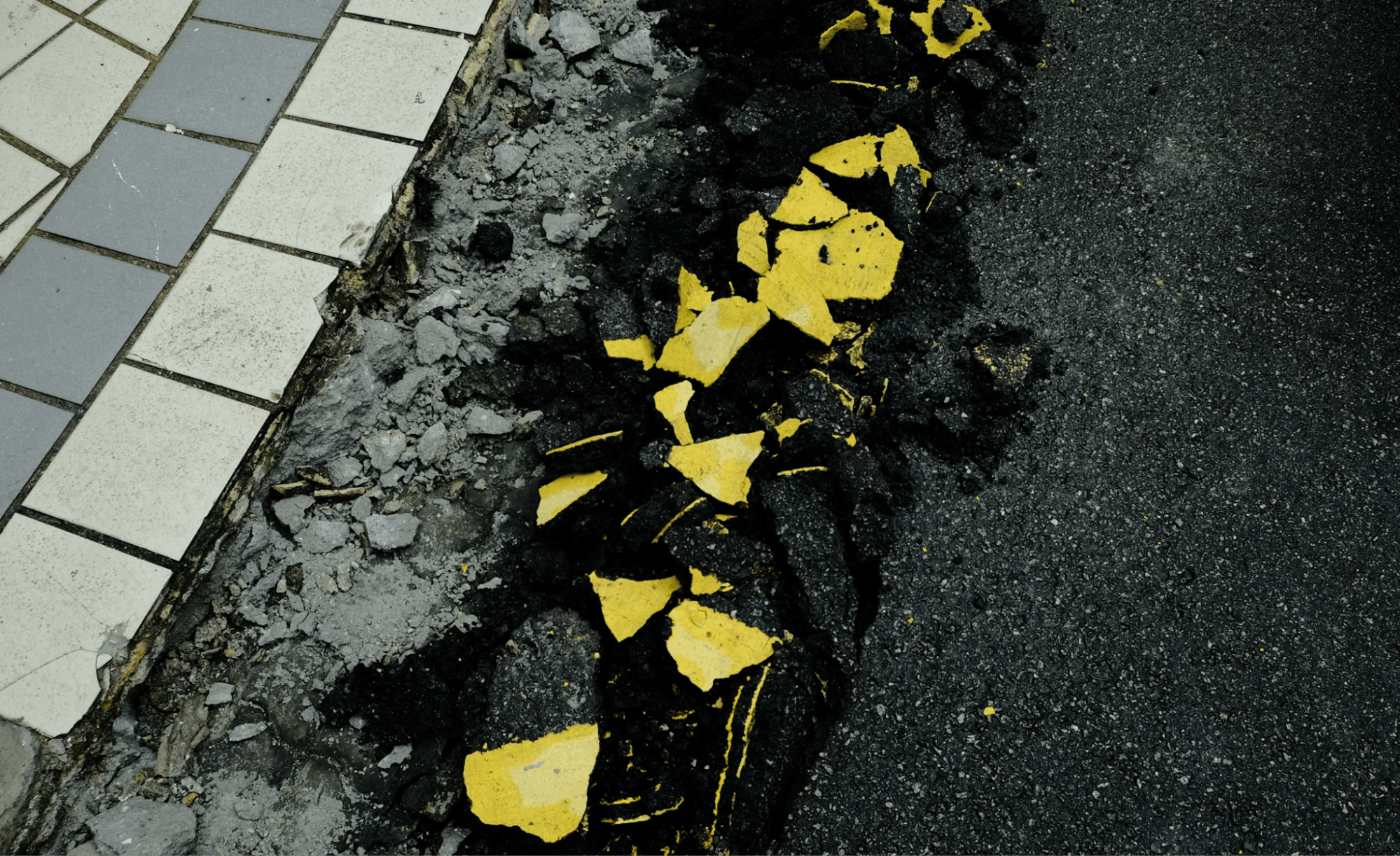 A photo of a trip hazard