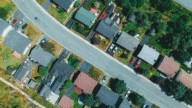 Aerial view of houses