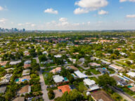 Aerial view of South Florida, where home sellers can choose to sell on their own with a flat fee mls