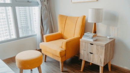 Furniture in a house that the seller is still in after closing.