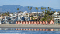 Aerial view of Oceanside, where homes can sell for cash