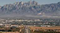 Aerial view of Las Cruces, where homes can sell for cash
