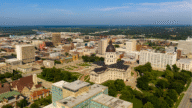 Aerial view of Topeka, where homes can sell for cash